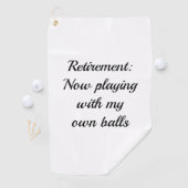 Funny Retirement Gift Golf Towel Golfhandtuch (Insitu)