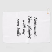 Funny Retirement Gift Golf Towel Golfhandtuch (Horizontal)