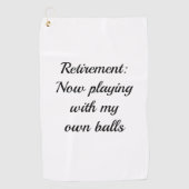 Funny Retirement Gift Golf Towel Golfhandtuch (Vorderseite)