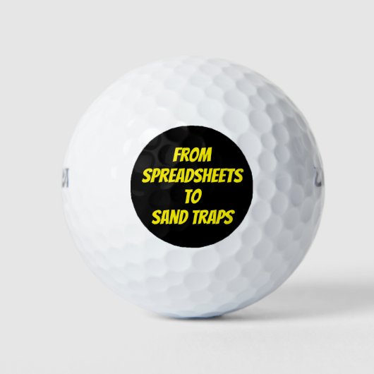 Funny Retirement Golf Balls Golfball (Vorderseite)
