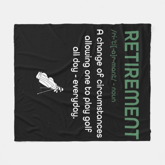 Funny Retirement Golf - Rasen Golfers Geschenk Fleecedecke (Vorderseite (Horizontal))
