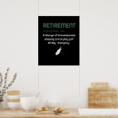 Funny Retirement Golf - Rasen Golfers Geschenk Poster (Küche)