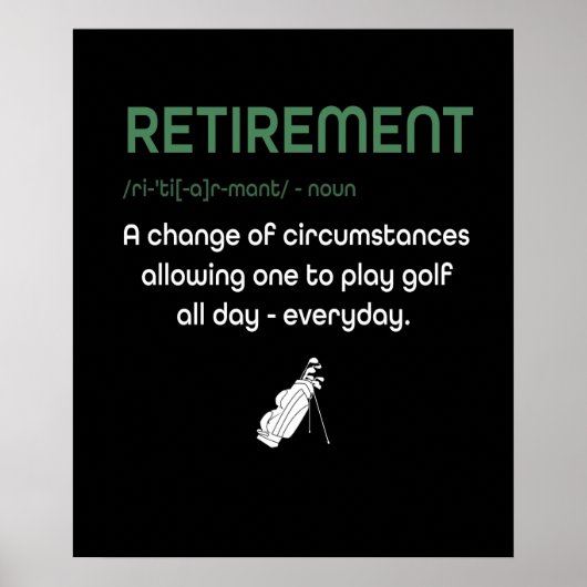 Funny Retirement Golf - Rasen Golfers Geschenk Poster (Vorne)