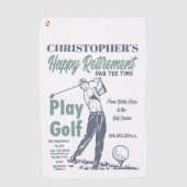 Funny Retirement Golfer Thema Retro Golf Golfhandtuch (Vorderseite)