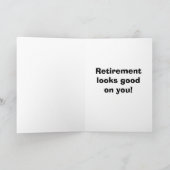 Funny Retirement Herzlichen Glückwunsch Grußkarte Karte (Innenseite)