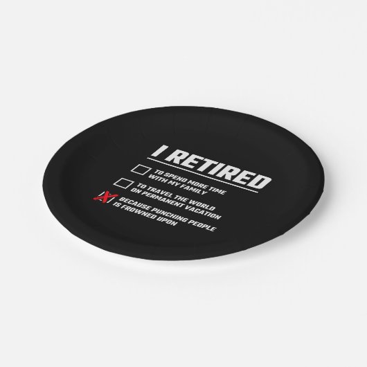 Funny Retirement - I'm Retired - Happy Retirement Pappteller (Schrägansicht)