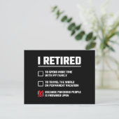 Funny Retirement - I'm Retired - Happy Retirement Postkarte (Stehend Vorderseite)