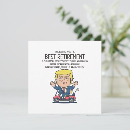 Funny Retirement Karte (Stehend Vorderseite)