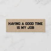 Funny Retirement Kraft Mini Business Card Mini Visitenkarte (Vorderseite)