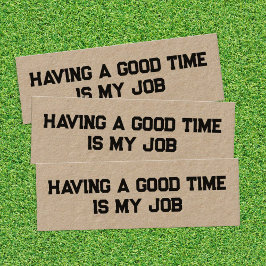 Funny Retirement Kraft Mini Business Card Visitenkarte