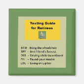 Funny Retirement Magnet (Vorne)