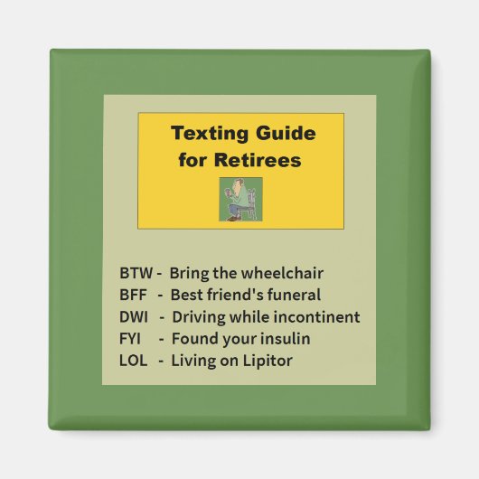 Funny Retirement Magnet (Vorne)