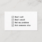 Funny Retirement Monogram Remüde Fragte Jemand And Visitenkarte (Rückseite)