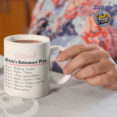 Funny Retirement Mug Custom Name Retired Plan Tasse