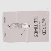 Funny Retirement Now Accepting Tee Times Gift Golfhandtuch (Horizontal)