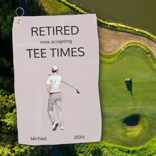 Funny Retirement Now Accepting Tee Times Gift Golfhandtuch
