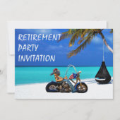 Funny Retirement Party Biker Motorcyclist Einladung (Vorderseite)