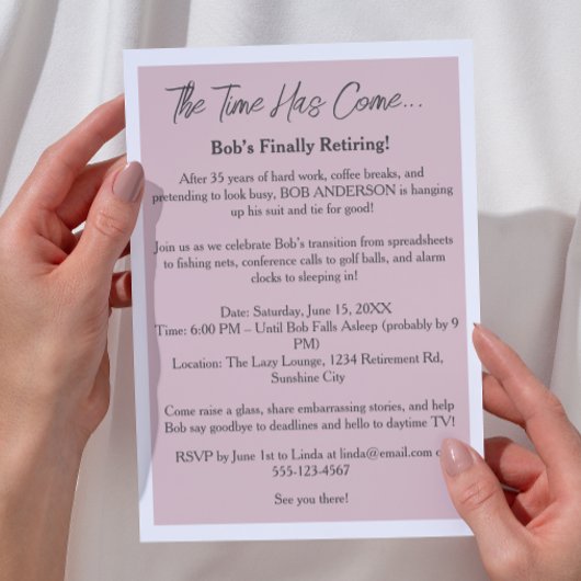 Funny Retirement Party Einladung