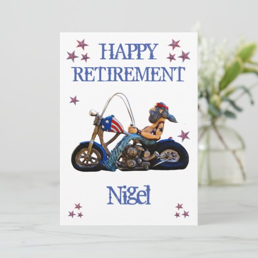 Funny Retirement Party Einladung (Stehend Vorderseite)