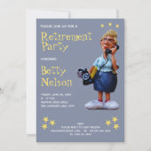 Funny Retirement Party - Sie ist ein Star! Einladung (Vorderseite)