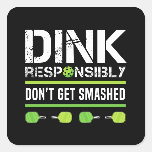 Funny Retirement Pickleball Gift Dink Quadratischer Aufkleber (Vorderseite)