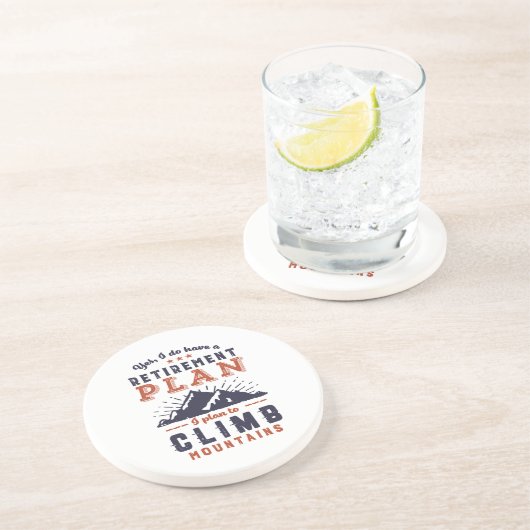 Funny Retirement Plan Bergsee-Zauber Getränkeuntersetzer (Seite)