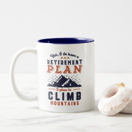 Funny Retirement Plan Bergsee-Zauber Zweifarbige Tasse