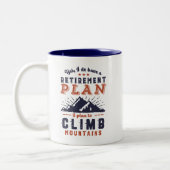Funny Retirement Plan Bergsee-Zauber Zweifarbige Tasse (Links)