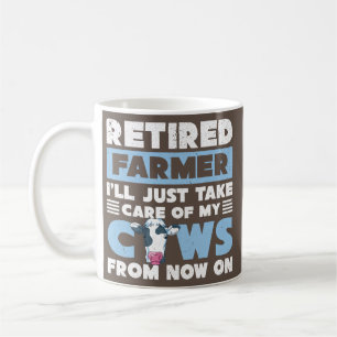 Funny Retirement Plan Cow Retired Farmer Farm Kaffeetasse