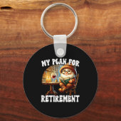 Funny Retirement Plan For Retired Mom Wine And Rea Schlüsselanhänger (Vorderseite)