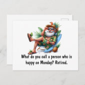 Funny Retirement Postkarte (Vorne/Hinten)