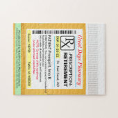 Funny Retirement Prescription RX Puzzle (Horizontal)
