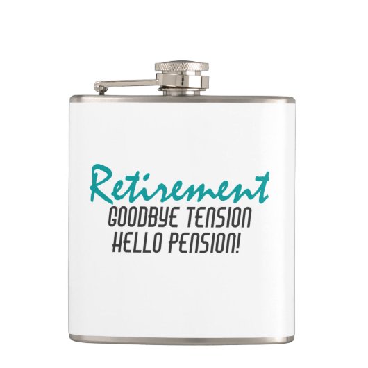 Funny Retirement Quote Flachmann (Vorderseite)