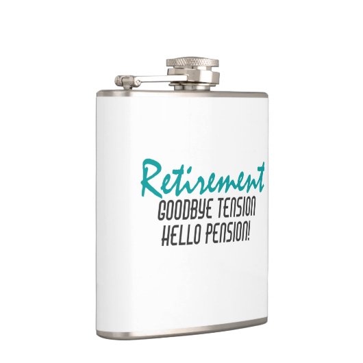 Funny Retirement Quote Flachmann (Rechts)