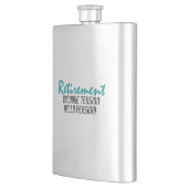 Funny Retirement Quote Flachmann (Links)