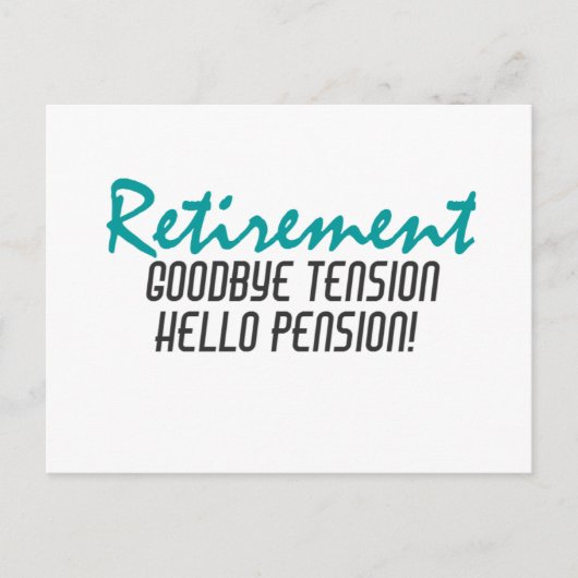 Funny Retirement Quote Postkarte (Vorderseite)