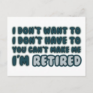 Funny Retirement Quote Postkarte