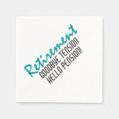 Funny Retirement Quote Serviette (Vorderseite)