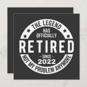 funny retirement, retired, retired firefighter, re einladung (Vorne/Hinten)