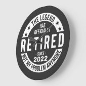funny retirement, retired, retired firefighter, re große wanduhr (Winkel)