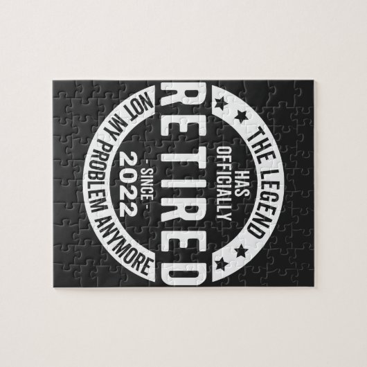 funny retirement, retired, retired firefighter, re puzzle (Horizontal)