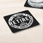 funny retirement, retired, retired firefighter, re rechteckiger pappuntersetzer (angewinkelt)