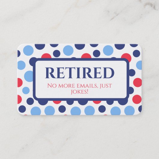 Funny Retirement Rumüde Visitenkarte (Vorderseite)