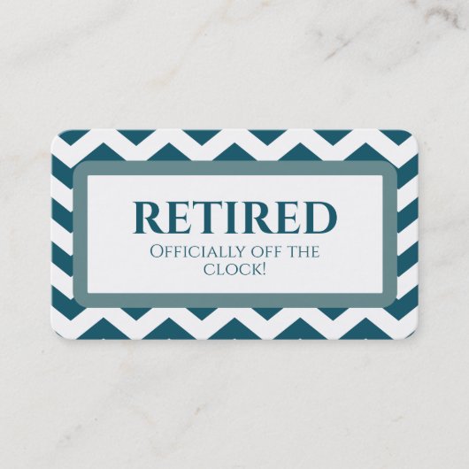 Funny Retirement Rumüde Visitenkarte (Vorderseite)