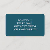 Funny Retirement Rumüde Visitenkarte (Rückseite)