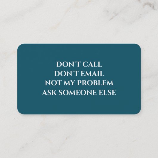 Funny Retirement Rumüde Visitenkarte (Rückseite)