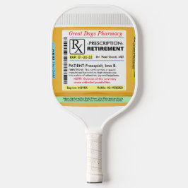 Funny Retirement RX Pickleball Schläger