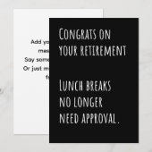 Funny Retirement Sarcastic Congratulations Card Dankeskarte (Vorne/Hinten)