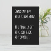 Funny Retirement Sarcastic Congratulations Card Dankeskarte (Stehend Vorderseite)