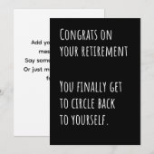 Funny Retirement Sarcastic Congratulations Card Dankeskarte (Vorne/Hinten)